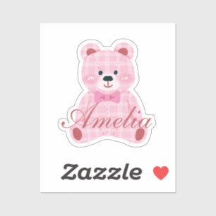 Pink Gingham Teddy