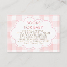 Pink Gingham Wavy Frame Books For Baby Request