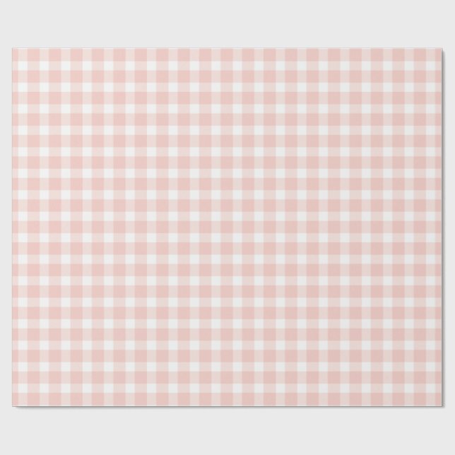 pink gingham wrapping paper roll (Flat)