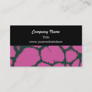 Pink Giraffe Fur Pattern Business Card