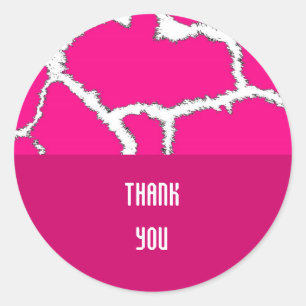 Pink Giraffe Fur Pattern Classic Round Sticker