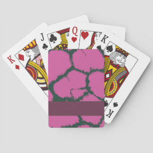 Pink Giraffe Fur Pattern Playing Cards