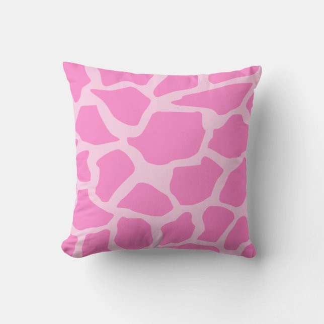 Pink Giraffe Pattern Cushion (Front)