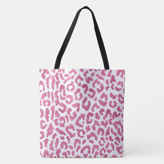 Pink Giraffe Pattern Tote Bag (Front)