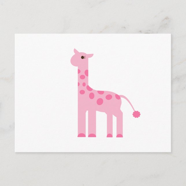 Pink Giraffe Postcard (Front)