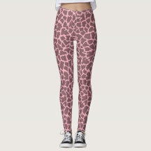 Pink Giraffe Print Leggings