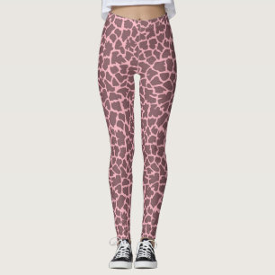 Pink Giraffe Print Leggings
