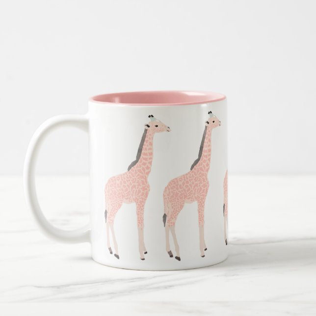 Pink Giraffes Mug  (Left)