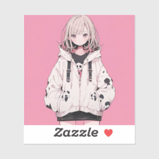 Pink Girl | 東京娘 GenerartiveAI シール