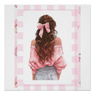 Pink Girl 2026 small Calendar Poster
