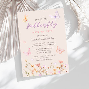 Pink Girl 2nd Birthday Invitation