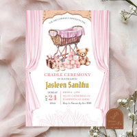 Pink Girl Baby Shower Cradle Ceremony