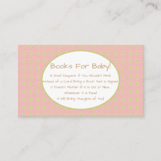Pink Girl Bird Baby Shower Book Request Insert