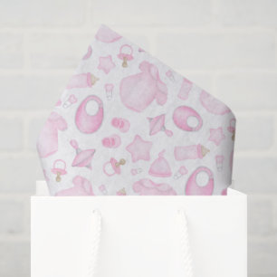 Pink Girl Decoupage Paper, Newborn Baby Tissue Paper