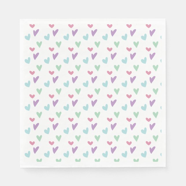 Pink Girl Dinosaur Birthday Party Napkins (Front)