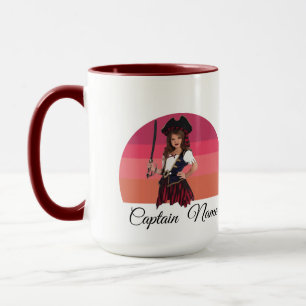 Pink Girl Pirate Mug