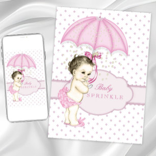 Pink Girl Sprinkle Baby Shower Invitation