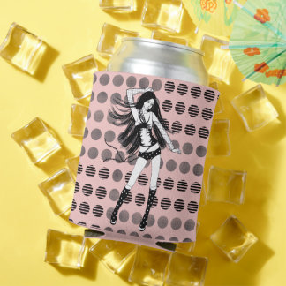 pink girlfriend dancer  can cooler