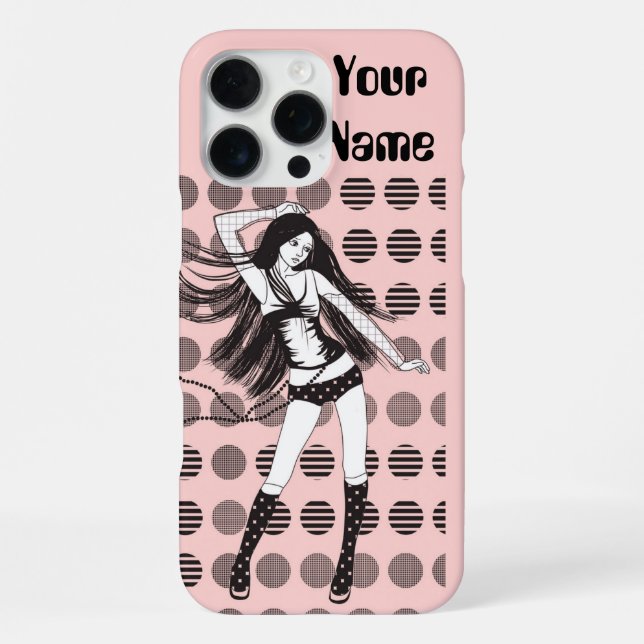 pink girlfriend dancer iPhone case (Back)