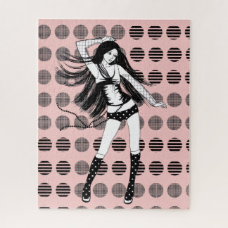 pink girlfriend dancer  jigsaw puzzle