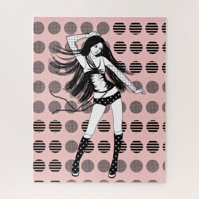 pink girlfriend dancer  jigsaw puzzle (Vertical)
