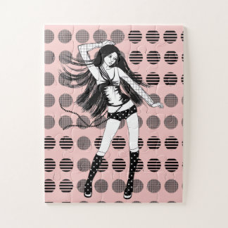 pink girlfriend dancer  jigsaw puzzle