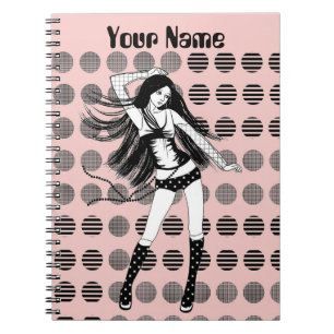 pink girlfriend dancer notebook