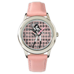 pink girlfriend dancer watch