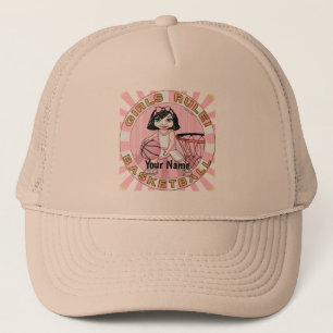 Pink Girls Basketball  Trucker Hat