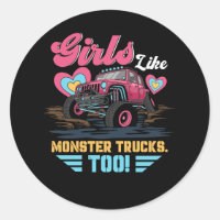 Pink Girls Like Monster Trucks Too Monter Jam Kids