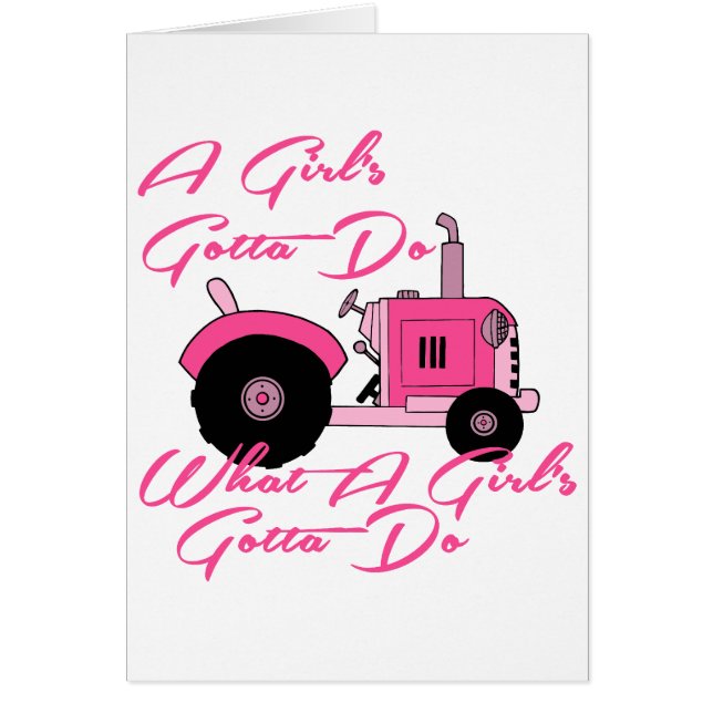 Pink Girls Tractor (Front)