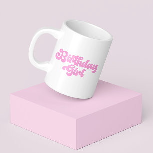 Pink Girly Birthday Girl 1st First Birthday Coffee Coffee Mug