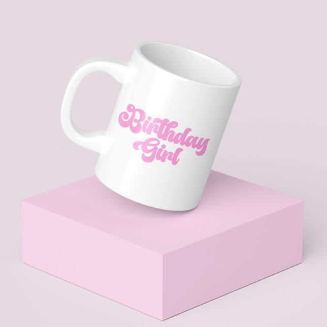 Pink Girly Birthday Girl 1st First Birthday Coffee Mug (Creator Uploaded)