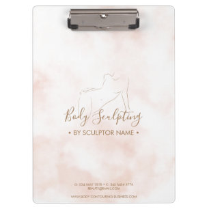 Pink girly Body sculpting contouring spa Clipboard