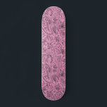 Pink Girly Boho Sketch Glitter Glam Monogram Skateboard<br><div class="desc">Modern boho girly chic faux pink glitter with sketched pattern. Monogram with your name. Look at horizontal view and look in bottom right pink section to view your name. Fun black and pink design. Perfect for any sidewalk surfer to street riding.</div>