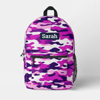 Pink Girly Camouflage Camo Backpack
