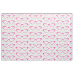 Pink Girly Geek Glasses Fabric