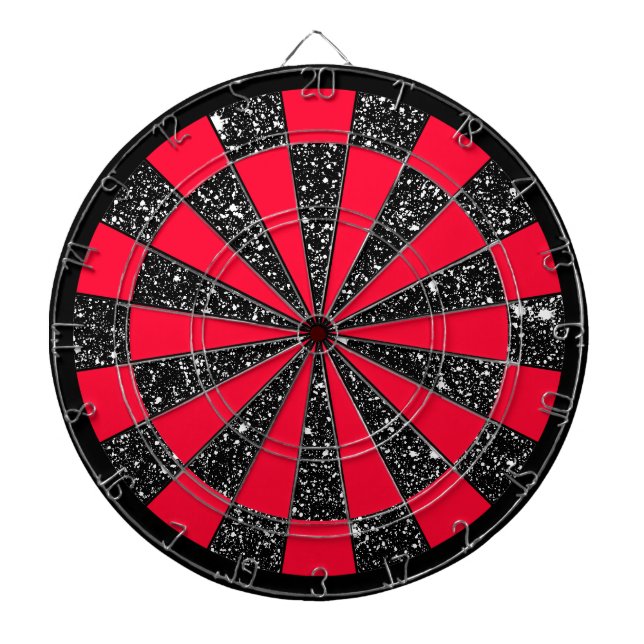 Pink Girly Geeky Darts Starry Sparkly Glittery Dartboard (Front)