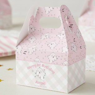 Pink & Girly Happy First Birthday Halloween Favour Box