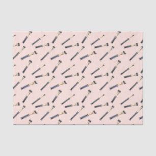 Pink Girly Makeup Brushes (Design 74 Pink Series) Tissue Paper