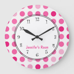 Pink Girly Personalised Clocks