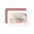 Pink girly rose gold modern stylish business card