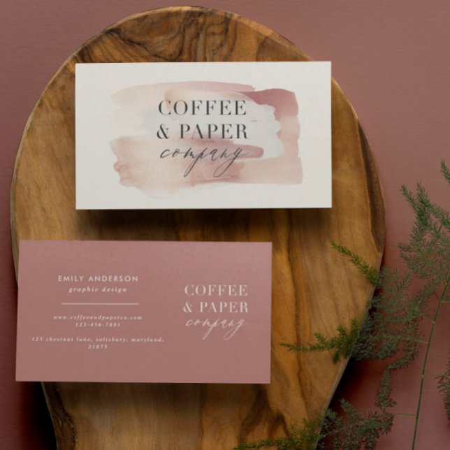 Pink girly rose gold modern stylish business card (Creator Uploaded)