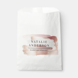 Pink girly rose gold modern stylish business  favour bag