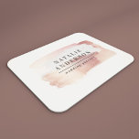 Pink girly rose gold modern stylish elegant mouse pad<br><div class="desc">Bring style and professionalism to your desk with this elegant blush watercolor mouse pad. Featuring soft hand-painted brushstrokes in warm rose and terracotta tones, this modern design adds a chic touch to any workspace. Personalise with your name, business title, or brand for a custom look that’s perfect for wedding planners,...</div>