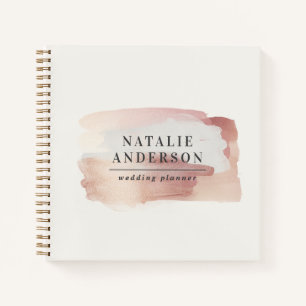 Pink girly rose gold modern stylish your logo notebook
