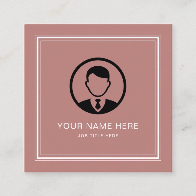Pink Girly Rose Gold Professional Calling Card (Front)