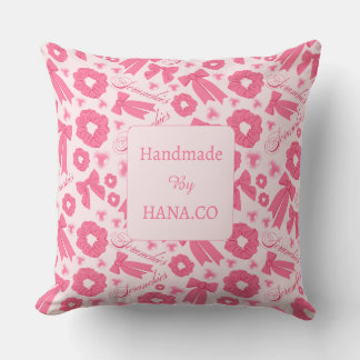 Pink Girly Scrunchies Pattern Cute Hair Accessory Cushion