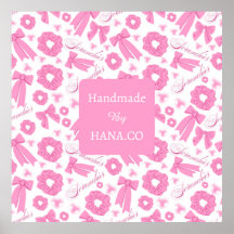 Pink Girly Scrunchies Pattern Cute Hair Accessory