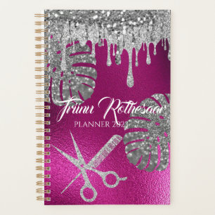 Pink Glam Glitter Hair Salon Planner